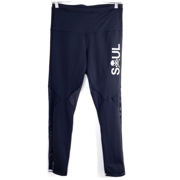 LULULEMON × SoulCycle Rare Logo Meshed 7/8 Leggings Tights in Black Size 8 - Picture 3 of 11